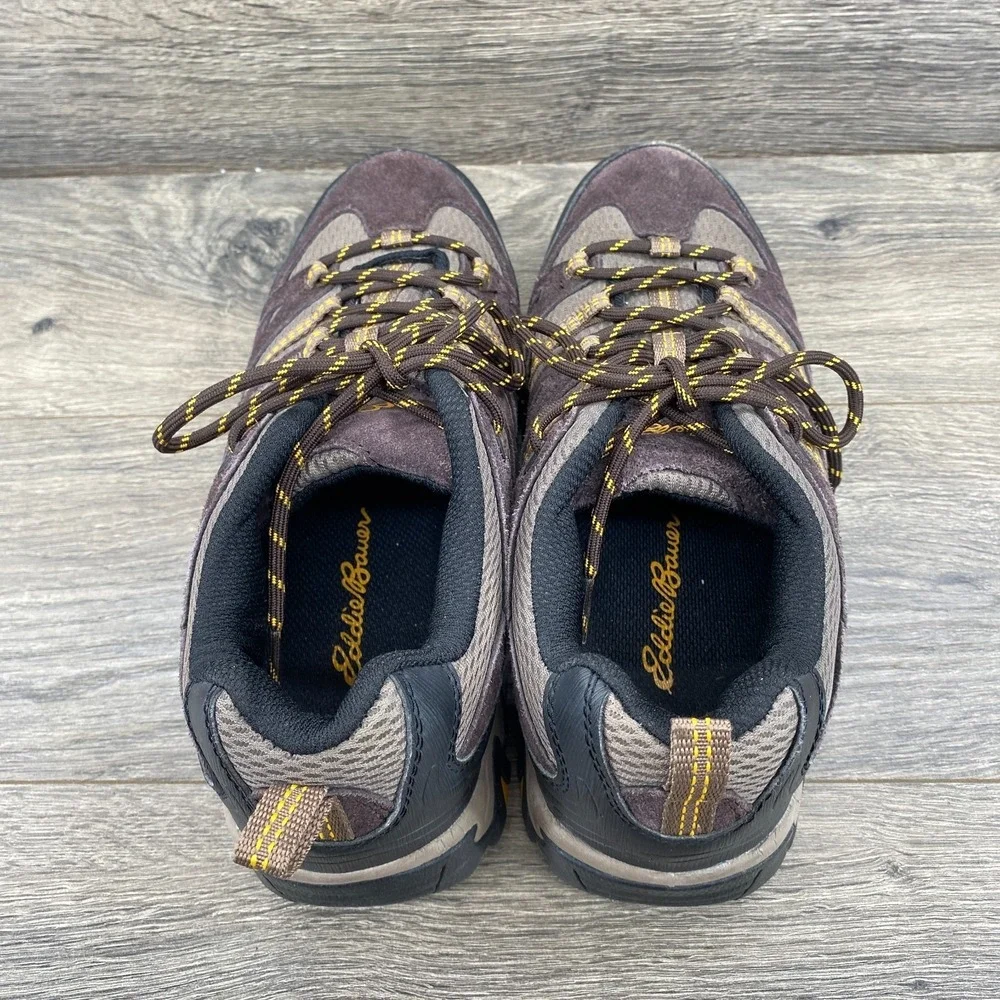 Eddie Bauer Waterproof Lace Up Hiking Sneakers Shoes Men's Size 9 Beige Brown